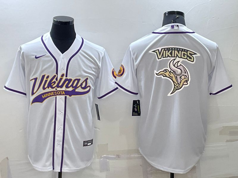 Men Minnesota Vikings Blank White 2022 Nike Co branded NFL Jerseys1